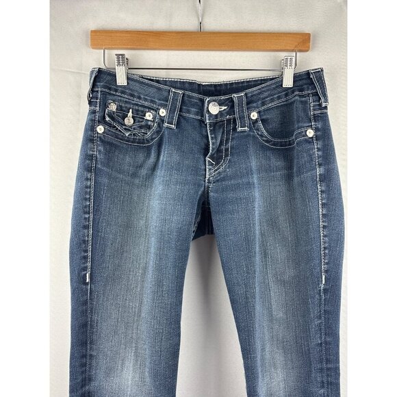 True Religion Womens Blue Denim Jeans Size 29 Made In USA - Picture 1 of 8